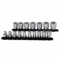 USAG 17 Piece Metric Bihexagonal Socket Set – 3/8″ Drive