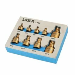 Laser Low Profile Spline Bit Set (9pc)