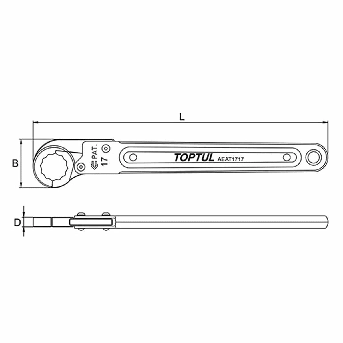 Open-End Ratcheting Wrench 11mm 4 Open-End Ratcheting Wrench 11mm - Image 2
