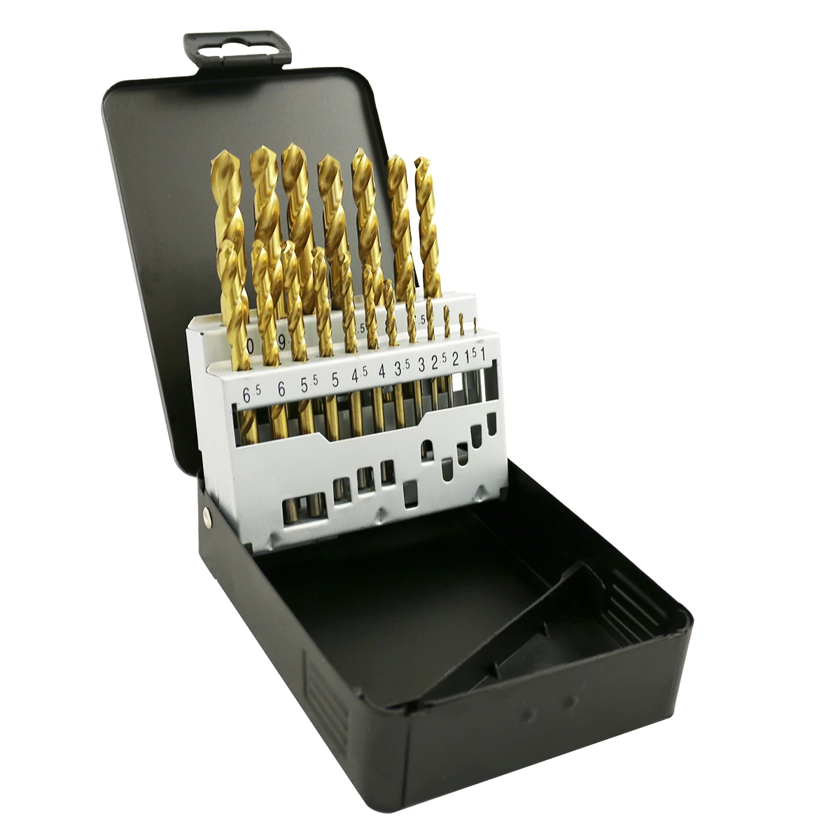 FROST HSS Titanium Drill Bit Set 19 Piece 3 FROST HSS Titanium Drill Bit Set 19 Piece