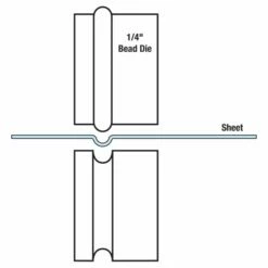 EASTWOOD 1/4″ BEAD ROLLER DIE -Professional Tools Sales 2024 p 3 p32047 1 1